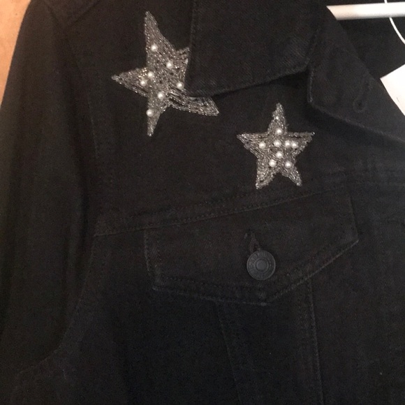 denim jacket with beaded design - Picture 5 of 5
